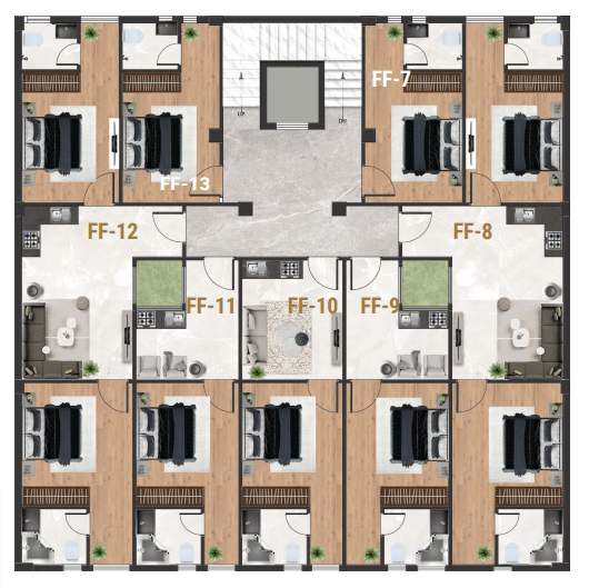 Urban Heights fourth floor plan