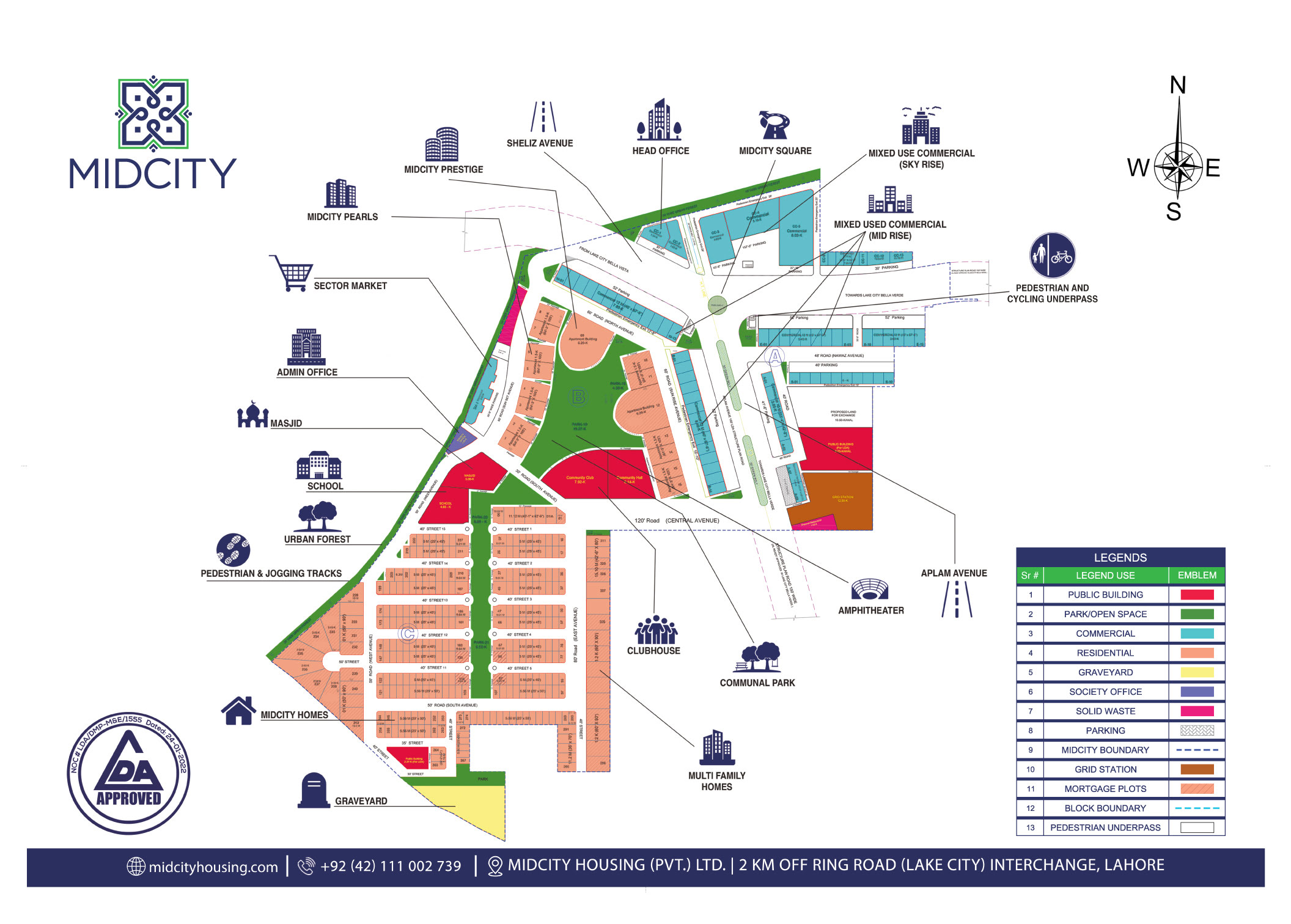 MIDCITY housing 3 Fold Map