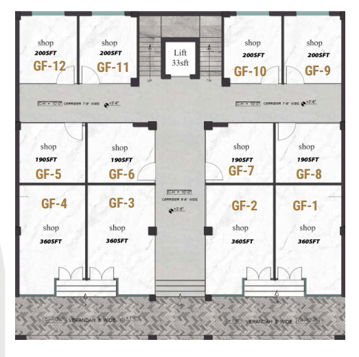 Urban Heights Ground Floor Plan Commercial Spaces